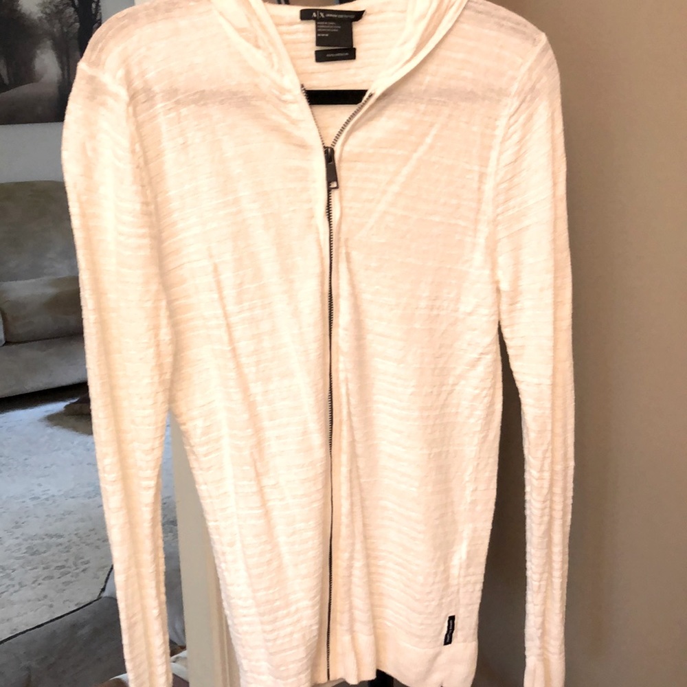 White hooded A/X men’s jacket